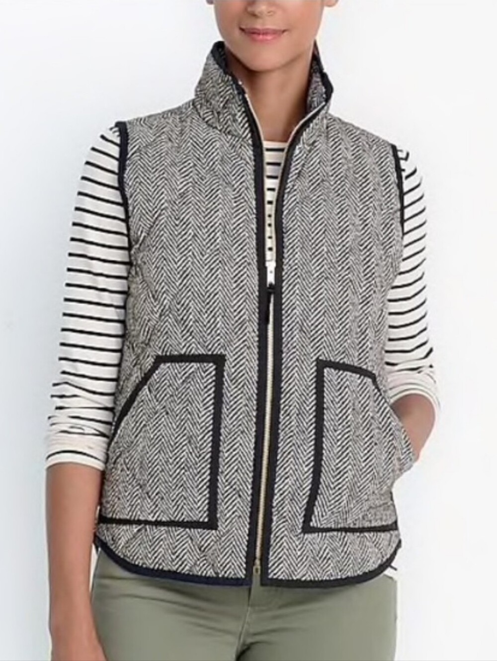 J. Crew Excursion Printed Quilted Puffer Vest Sz Sm